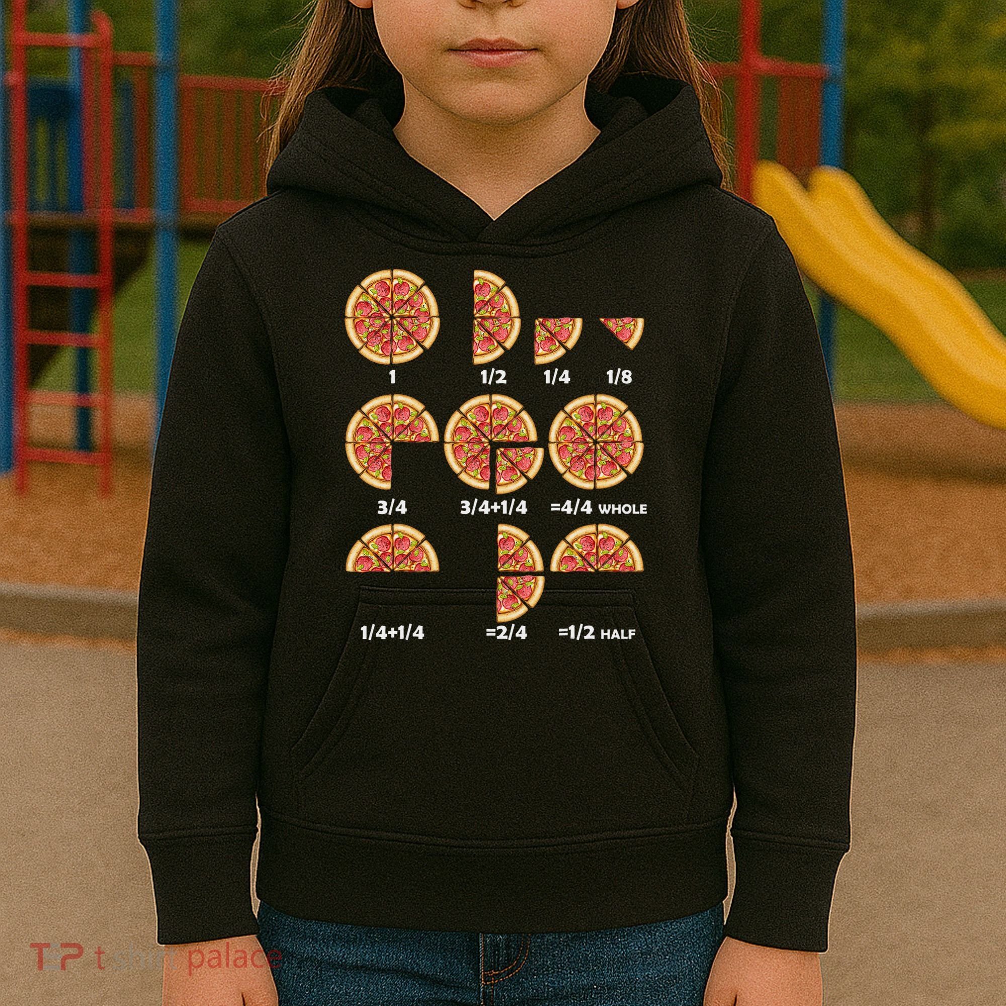 Maths Day Costume Idea Teachers Pizza Slice Fraction Kids Hoodie