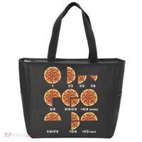 Maths Day Costume Idea Teachers Pizza Slice Fraction Tote Bag thumb 0