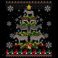 Mule Donkey Christmas Ornat Tree Funny Gift Ugly Sweater Gift Doggie Tank thumb 4
