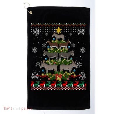 Mule Donkey Christmas Ornat Tree Funny Gift Ugly Sweater Gift Golf Towel