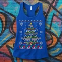 Mule Donkey Christmas Ornat Tree Funny Gift Ugly Sweater Gift Women's Tank Top thumb 3