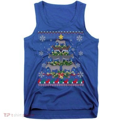 Mule Donkey Christmas Ornat Tree Funny Gift Ugly Sweater Gift Tank Top