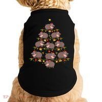 Moo Deng Christmas Tree Funny Christmas Cute Moo Deng Doggie Tank thumb 0