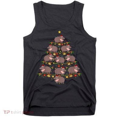 Moo Deng Christmas Tree Funny Christmas Cute Moo Deng Tank Top