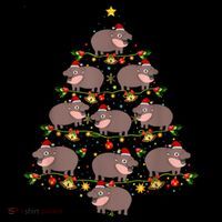Moo Deng Christmas Tree Funny Christmas Cute Moo Deng Visor thumb 3