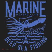 Marine Diving Club Deep Sea Fishing 1986 Women's Sweatshirt thumb 2