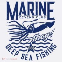 Marine Diving Club Deep Sea Fishing 1986 Long Sleeve Shirt thumb 2