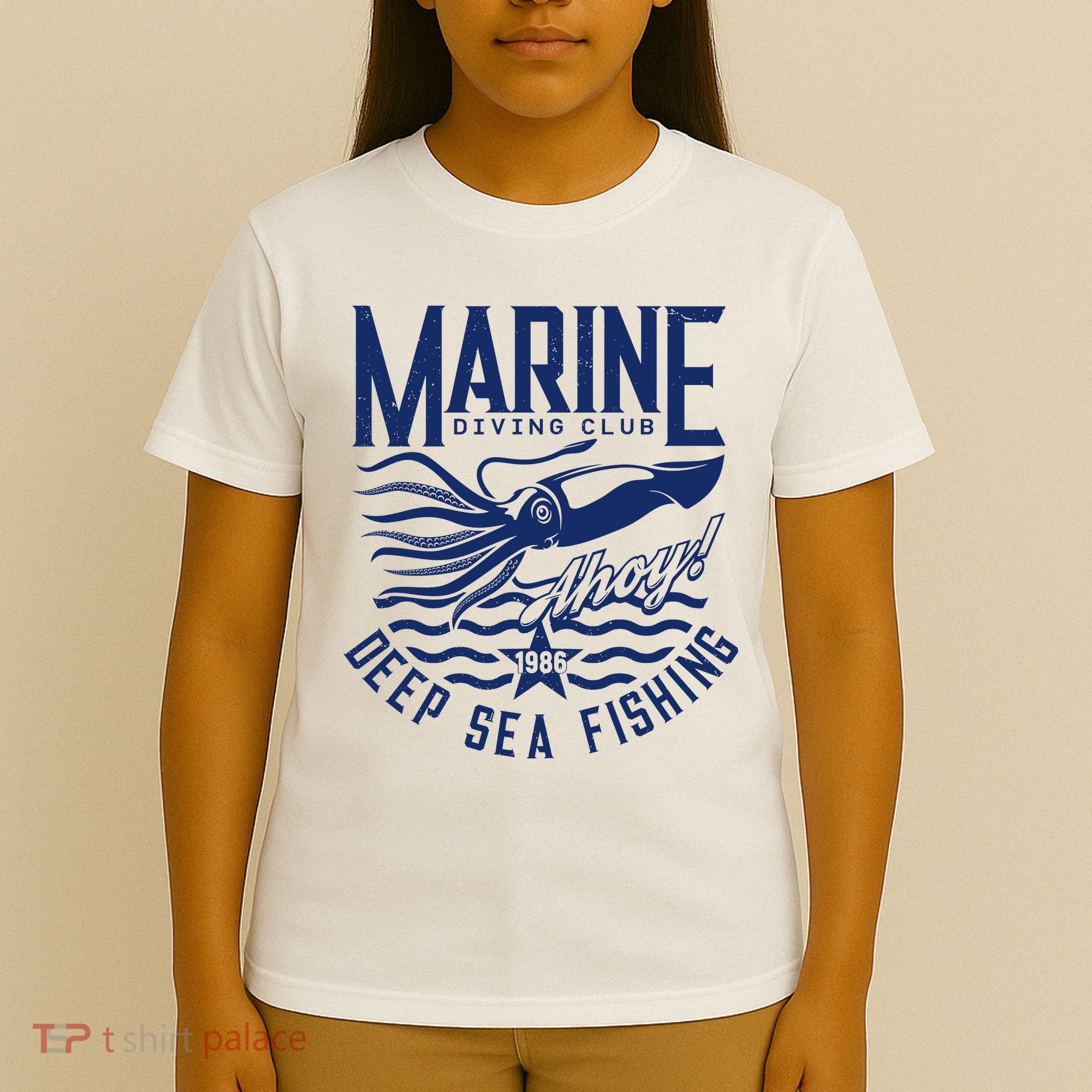 Marine Diving Club Deep Sea Fishing 1986 T-Shirt