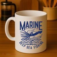 Marine Diving Club Deep Sea Fishing 1986 Coffee Mug thumb 4