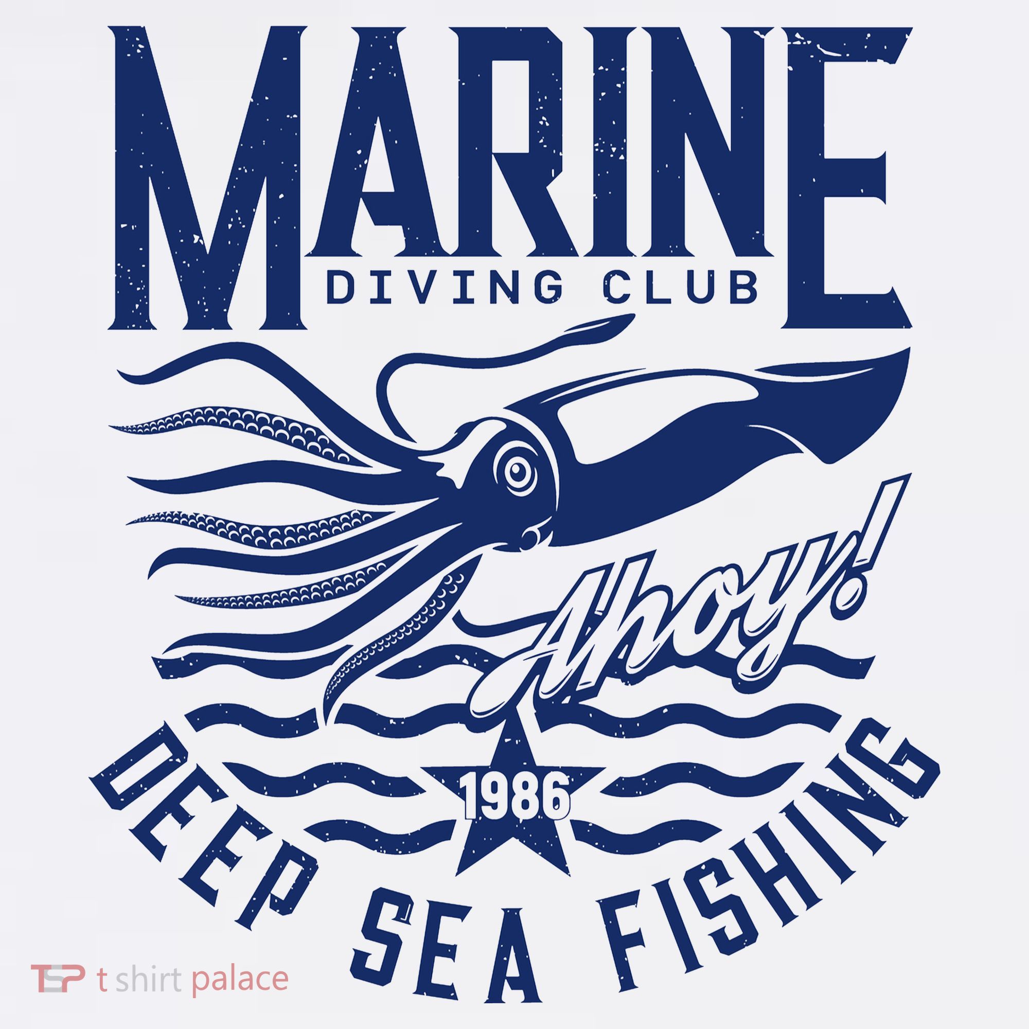 Marine Diving Club Deep Sea Fishing 1986 Women's Hoodie