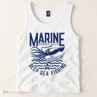 Marine Diving Club Deep Sea Fishing 1986 Tank Top thumb 2