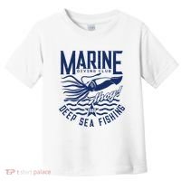 Marine Diving Club Deep Sea Fishing 1986 Toddler T-Shirt thumb 0