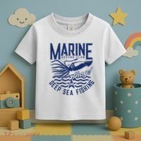 Marine Diving Club Deep Sea Fishing 1986 Toddler T-Shirt thumb 3