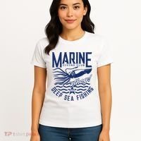 Marine Diving Club Deep Sea Fishing 1986 Women's T-Shirt thumb 4