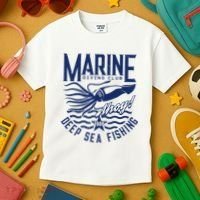 Marine Diving Club Deep Sea Fishing 1986 Kids T-Shirt thumb 3