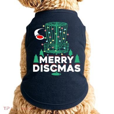 Merry Discmas Disc Golf Frisbee Christmas Xmas Funny Doggie Tank