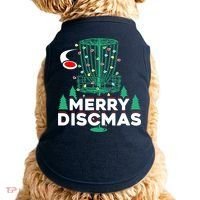 Merry Discmas Disc Golf Frisbee Christmas Xmas Funny Doggie Tank thumb 0