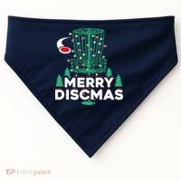 Merry Discmas Disc Golf Frisbee Christmas Xmas Funny USA-Made Doggie Bandana thumb 0