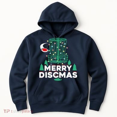Merry Discmas Disc Golf Frisbee Christmas Xmas Funny Hoodie