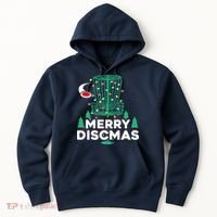 Merry Discmas Disc Golf Frisbee Christmas Xmas Funny Hoodie thumb 0