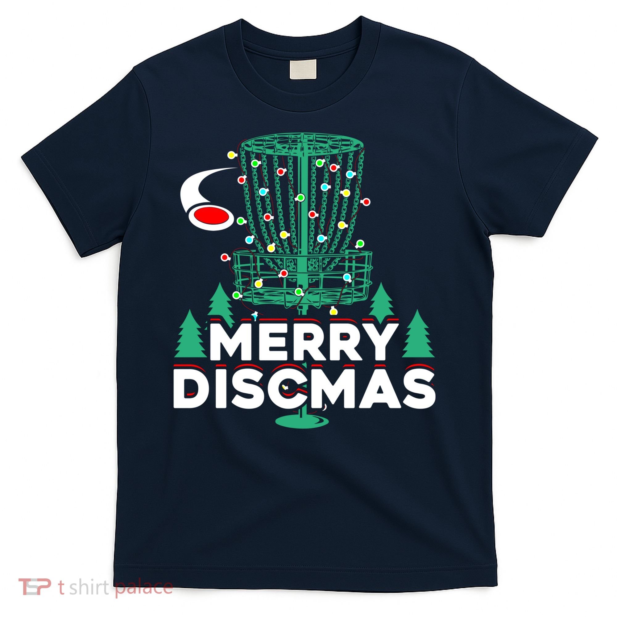 Merry Discmas Disc Golf Frisbee Christmas Xmas Funny T-Shirt