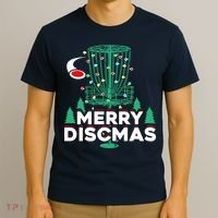 Merry Discmas Disc Golf Frisbee Christmas Xmas Funny T-Shirt thumb 3