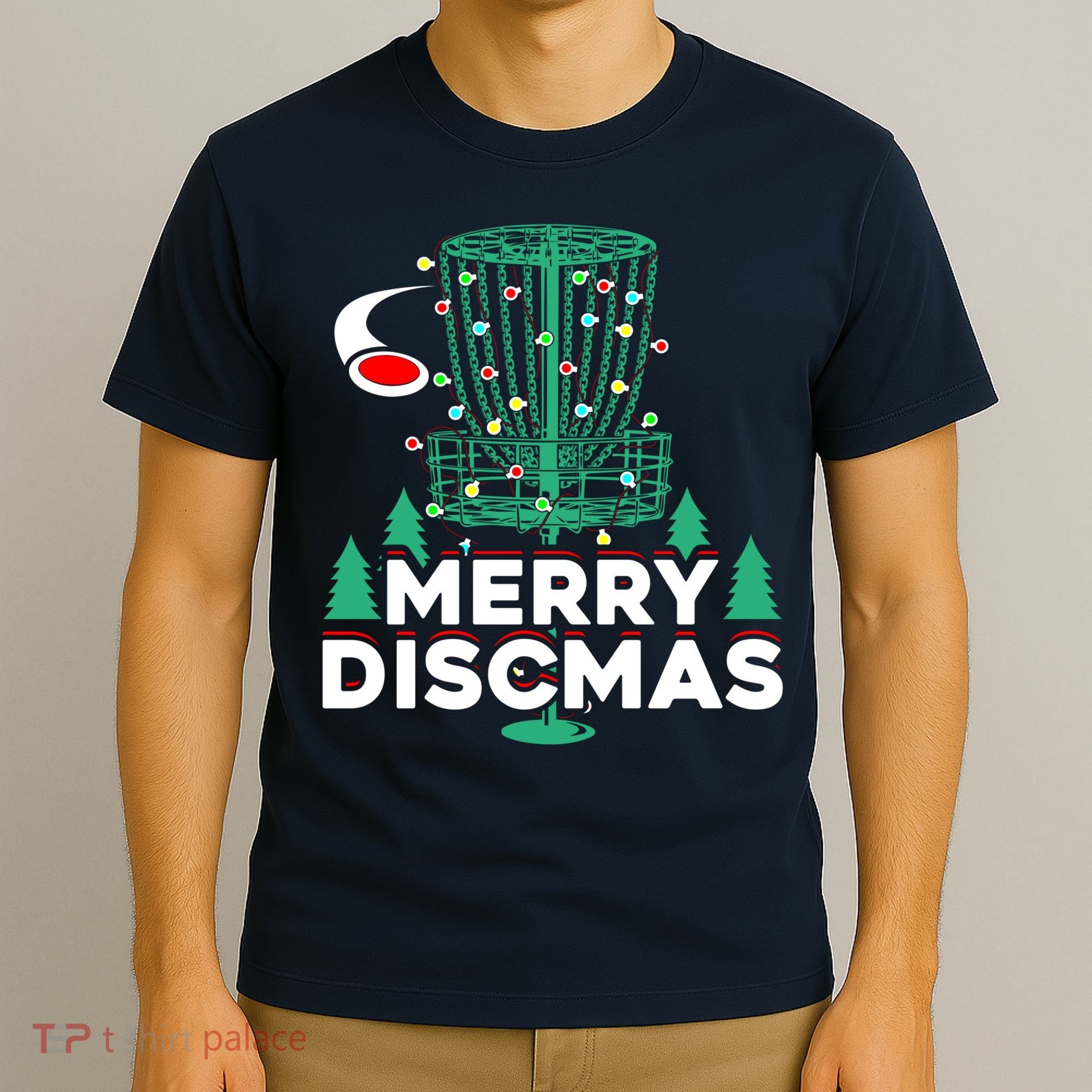 Merry Discmas Disc Golf Frisbee Christmas Xmas Funny T-Shirt