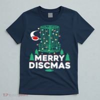 Merry Discmas Disc Golf Frisbee Christmas Xmas Funny T-Shirt thumb 5