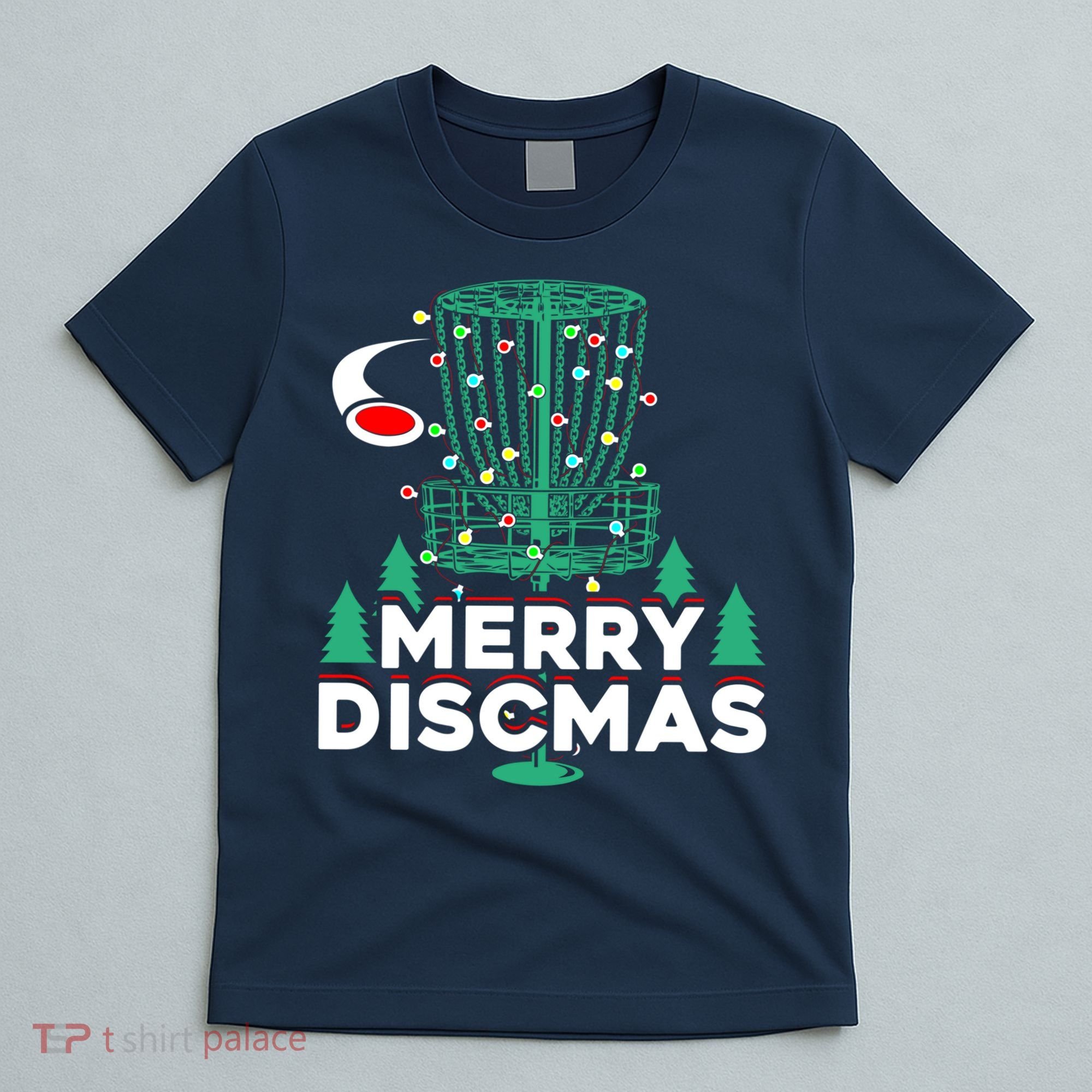 Merry Discmas Disc Golf Frisbee Christmas Xmas Funny T-Shirt