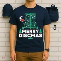 Merry Discmas Disc Golf Frisbee Christmas Xmas Funny T-Shirt thumb 6