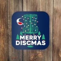 Merry Discmas Disc Golf Frisbee Christmas Xmas Funny Coaster thumb 0