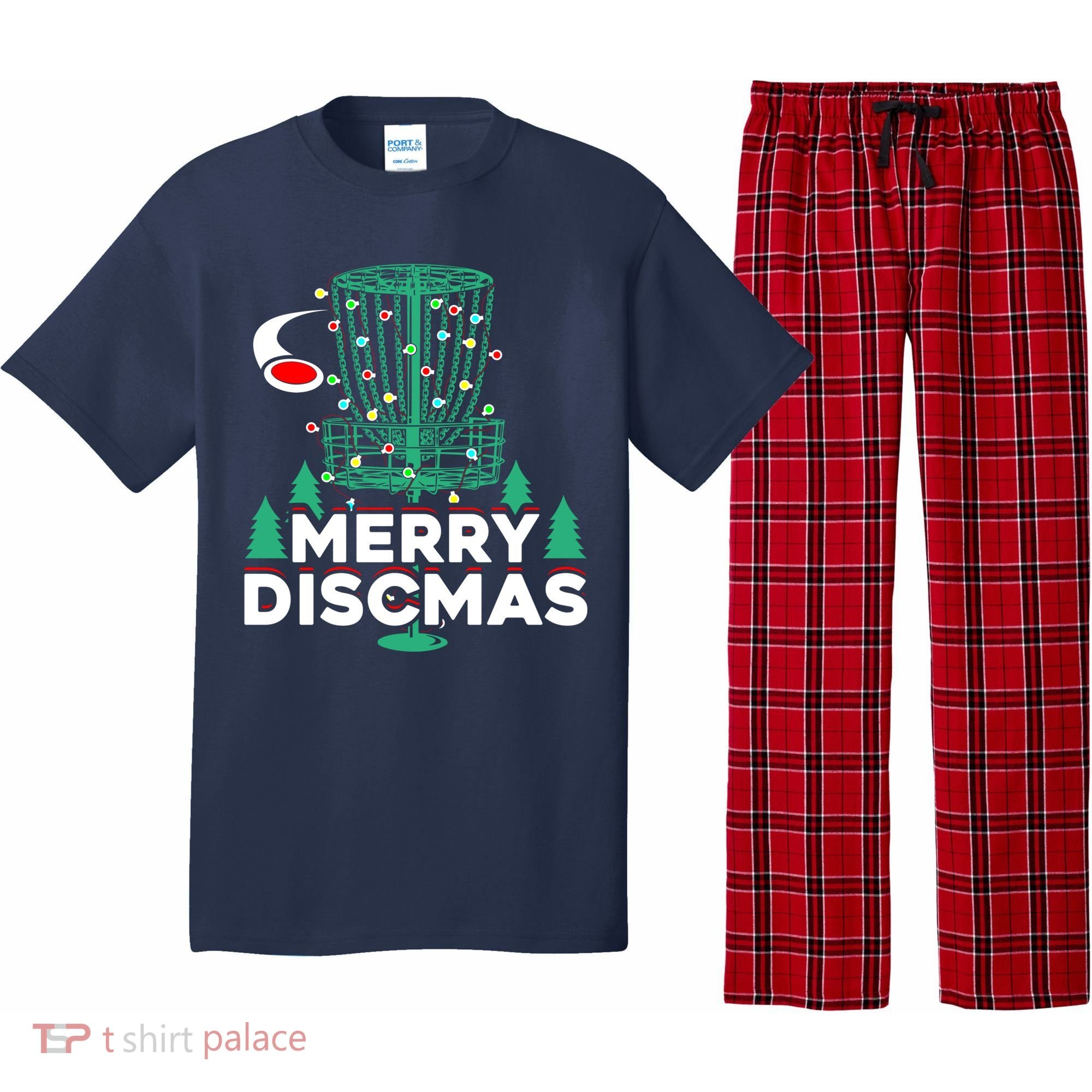 Merry Discmas Disc Golf Frisbee Christmas Xmas Funny Pajama Set