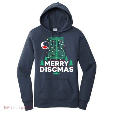 Merry Discmas Disc Golf Frisbee Christmas Xmas Funny Women's Hoodie