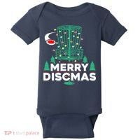 Merry Discmas Disc Golf Frisbee Christmas Xmas Funny Baby Bodysuit thumb 0