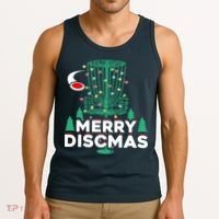 Merry Discmas Disc Golf Frisbee Christmas Xmas Funny Tank Top thumb 3
