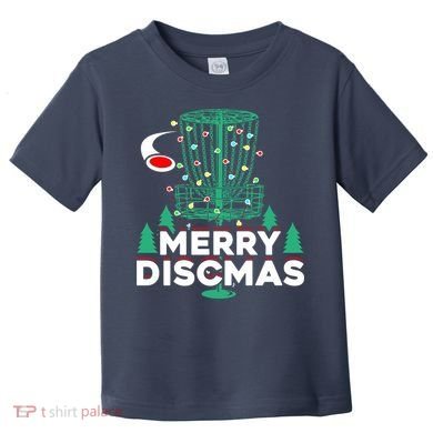 Merry Discmas Disc Golf Frisbee Christmas Xmas Funny Toddler T-Shirt