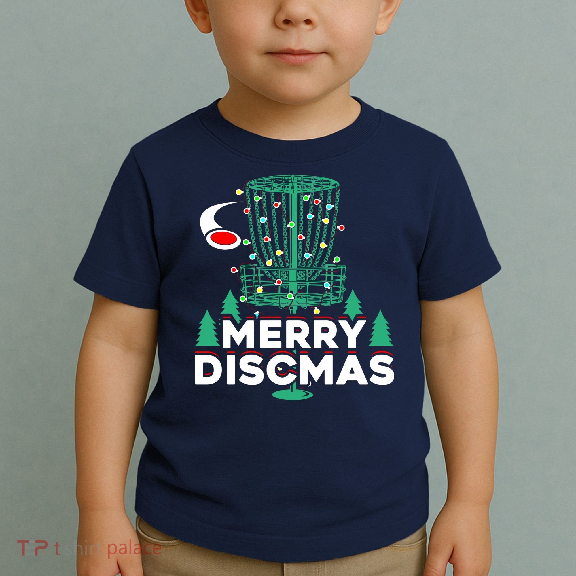Merry Discmas Disc Golf Frisbee Christmas Xmas Funny Toddler T-Shirt