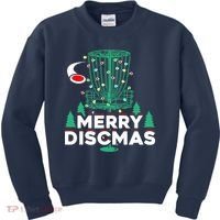 Merry Discmas Disc Golf Frisbee Christmas Xmas Funny Kids Sweatshirt thumb 0