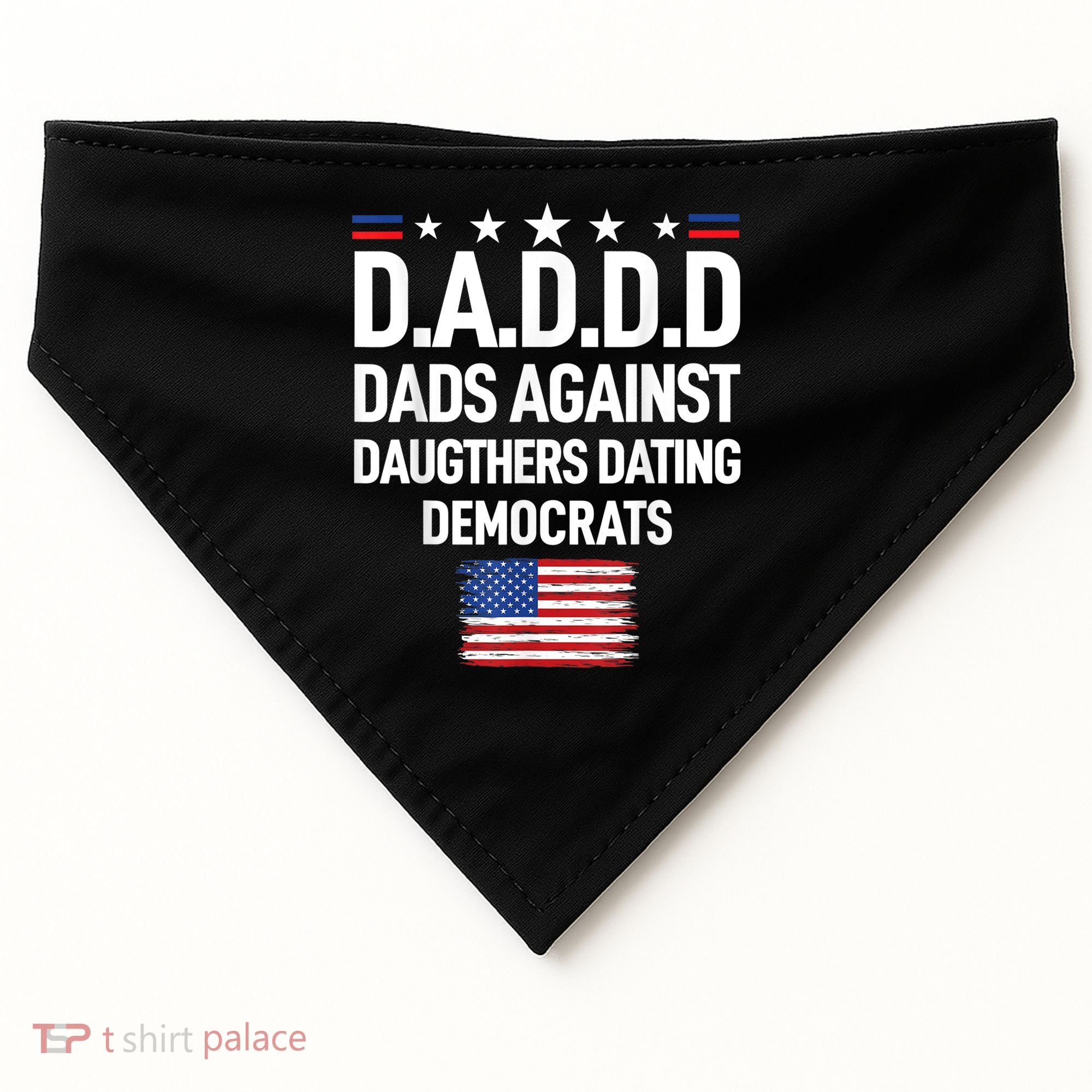 Mens Daddd Dads Against Daughters Dating Democrats USA-Made Doggie Bandana