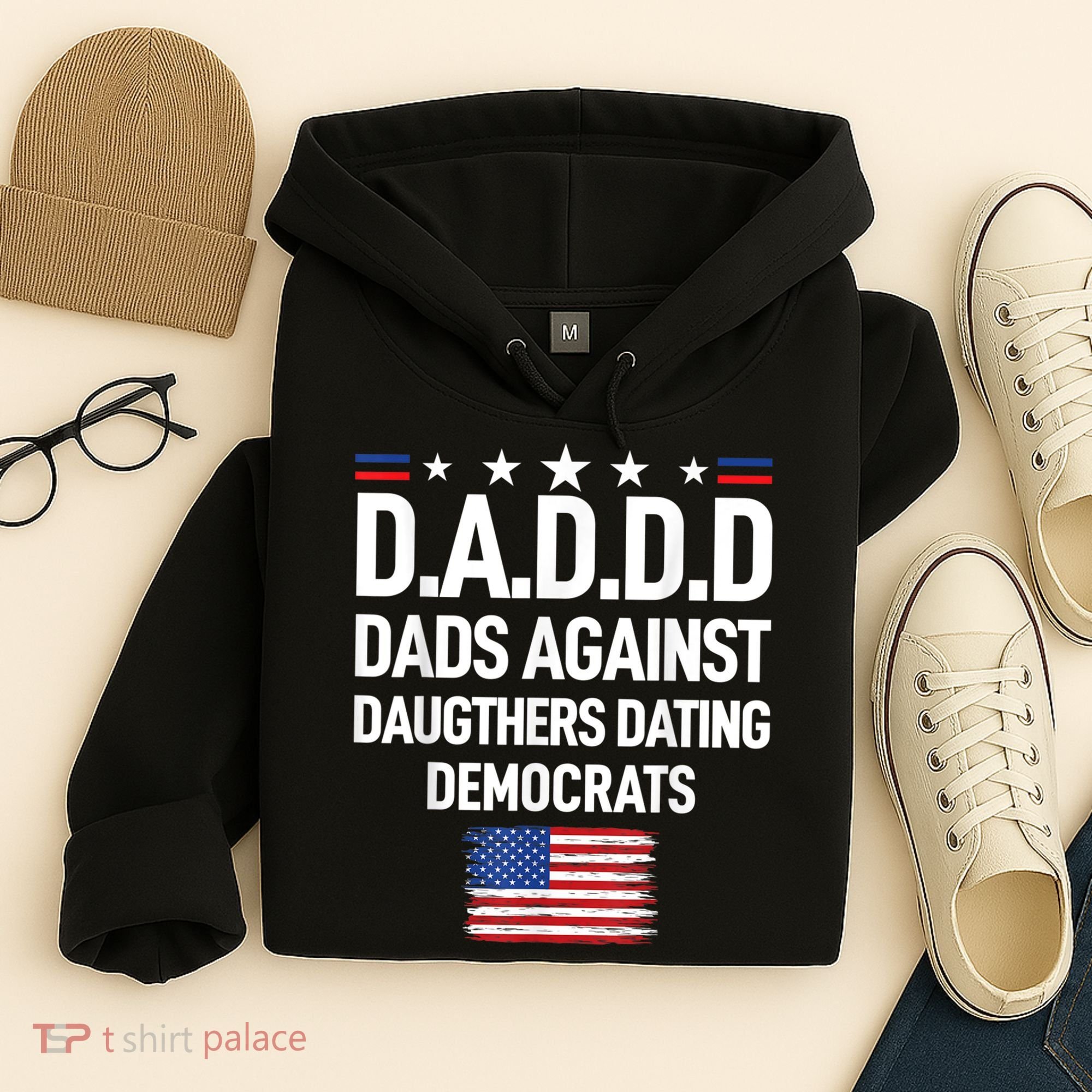 Mens Daddd Dads Against Daughters Dating Democrats Hoodie