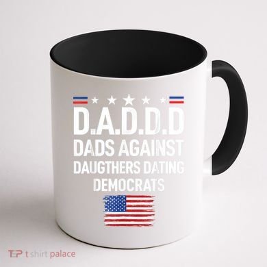 Mens Daddd Dads Against Daughters Dating Democrats Coffee Mug back