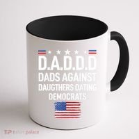 Mens Daddd Dads Against Daughters Dating Democrats Coffee Mug thumb 1