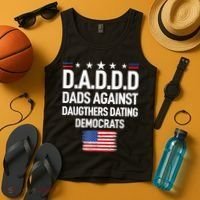 Mens Daddd Dads Against Daughters Dating Democrats Tank Top thumb 4