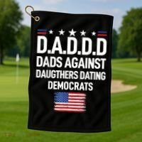 Mens Daddd Dads Against Daughters Dating Democrats Golf Towel thumb 1
