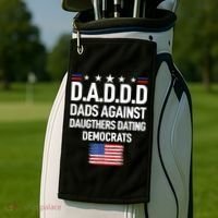 Mens Daddd Dads Against Daughters Dating Democrats Golf Towel thumb 2