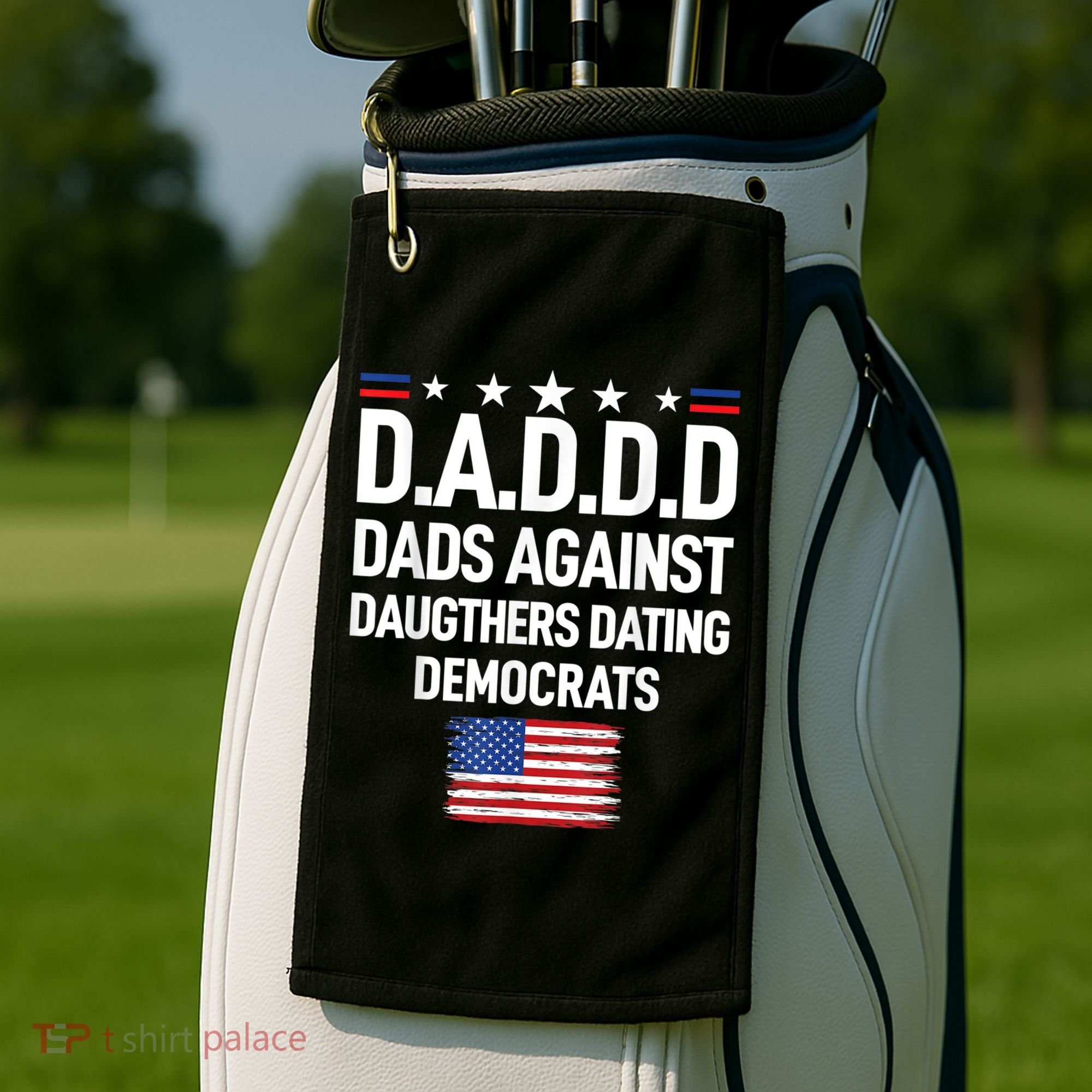 Mens Daddd Dads Against Daughters Dating Democrats Golf Towel