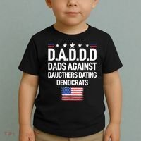 Mens Daddd Dads Against Daughters Dating Democrats Toddler T-Shirt thumb 2