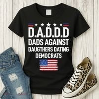 Mens Daddd Dads Against Daughters Dating Democrats Women's T-Shirt thumb 3
