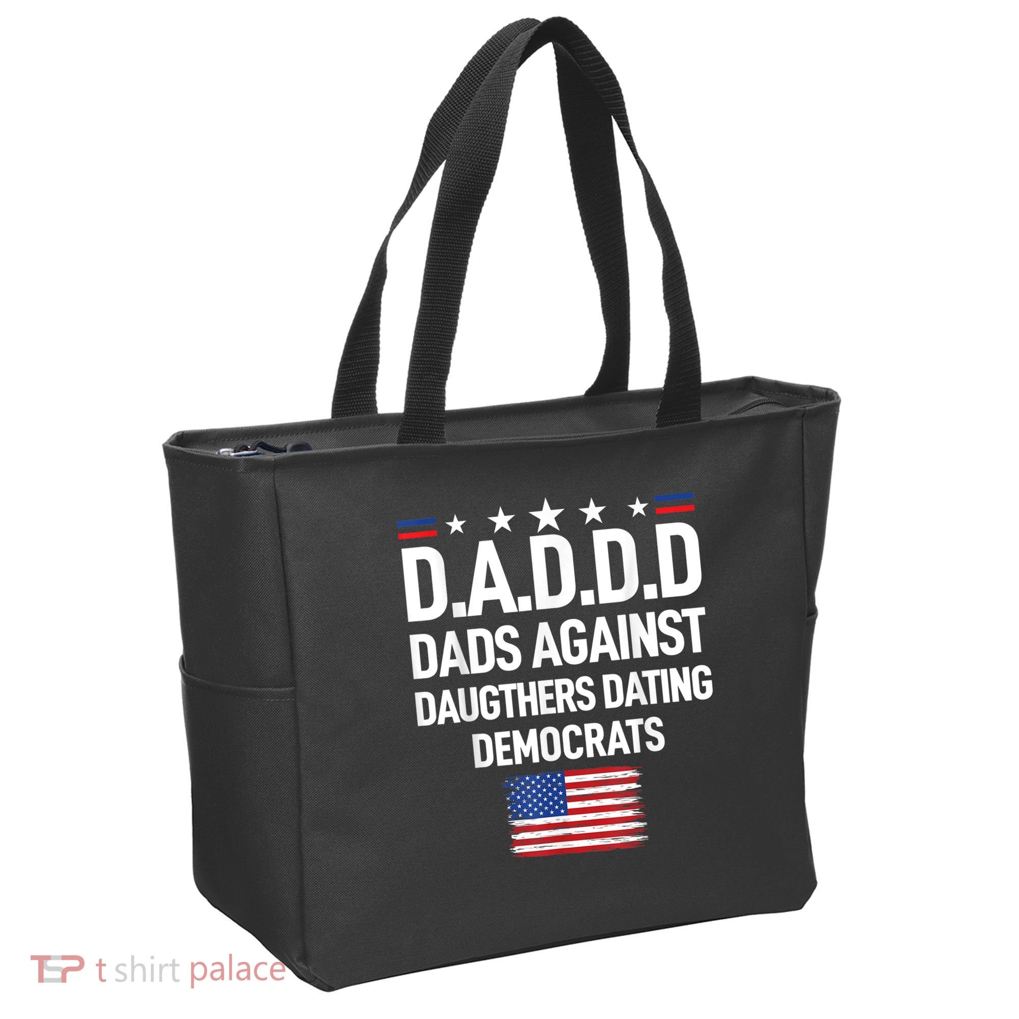 Mens Daddd Dads Against Daughters Dating Democrats Tote Bag