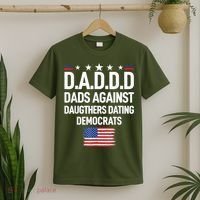 Mens Daddd Dads Against Daughters Dating Democrats T-Shirt thumb 2